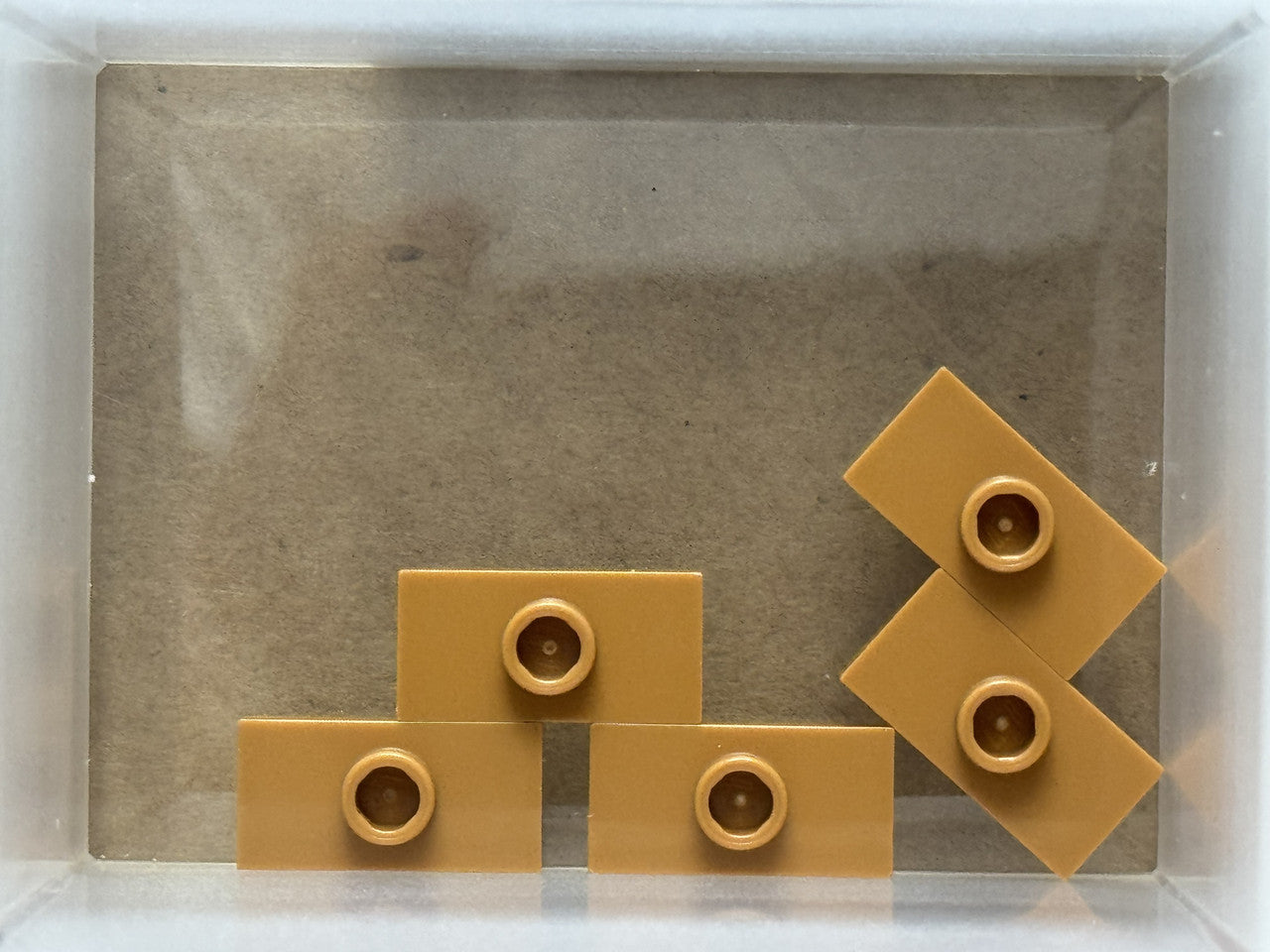 LEGO Parts - Medium Nougat Plate 1 x 2 with 1 Stud (Jumper) - No 15573 - QTY 5