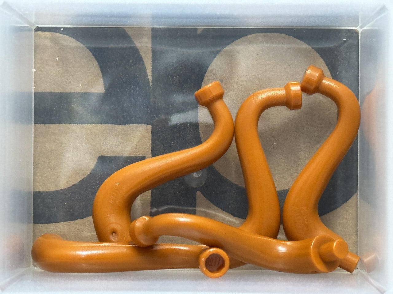 LEGO Parts - Dark Orange Elephant Tail / Trunk with Bar End - No 43892 - QTY 5