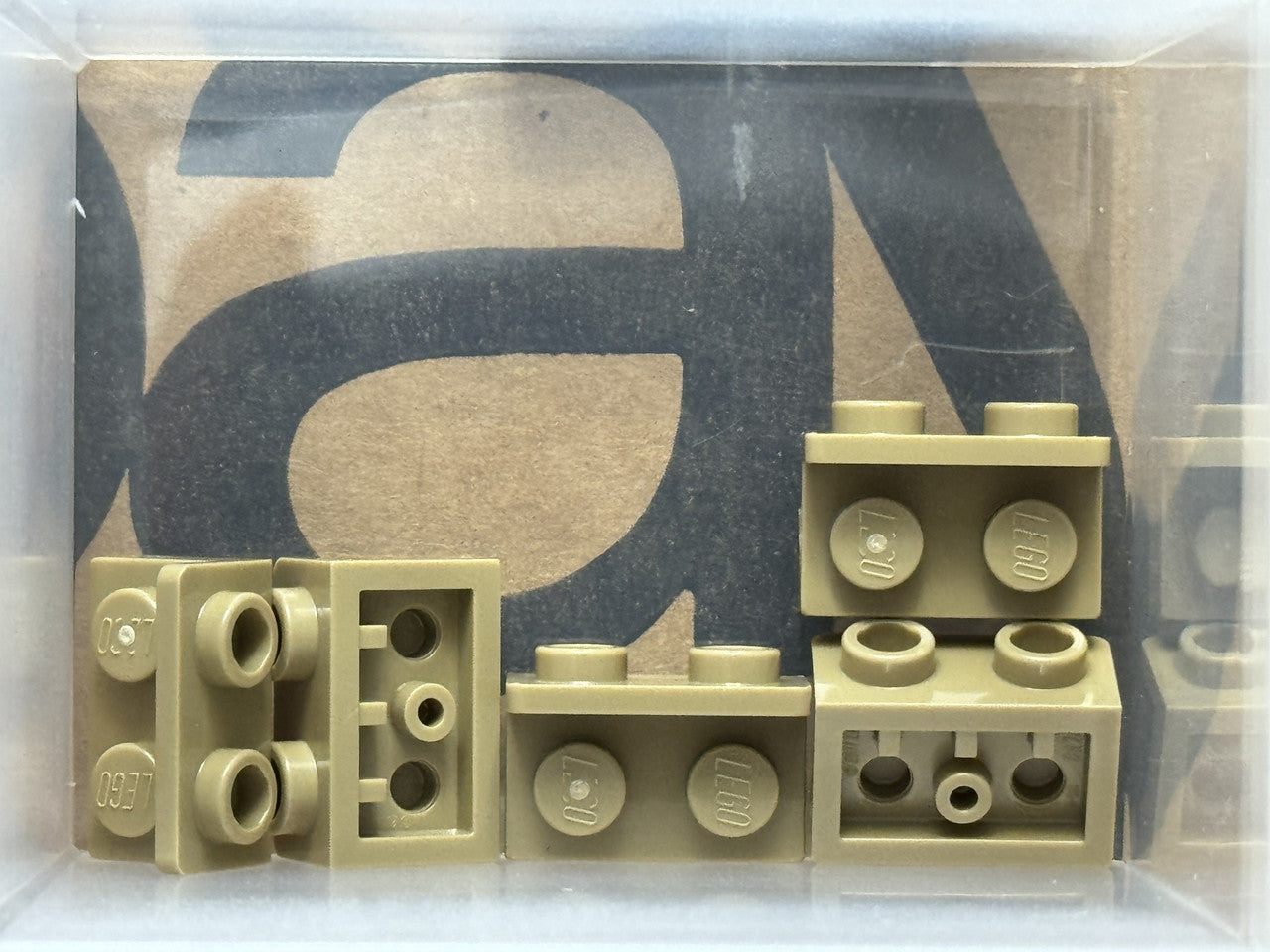 LEGO Parts - Dark Tan Bracket 1 x 2 - 1 x 2 Inverted - No 99780 - QTY 5