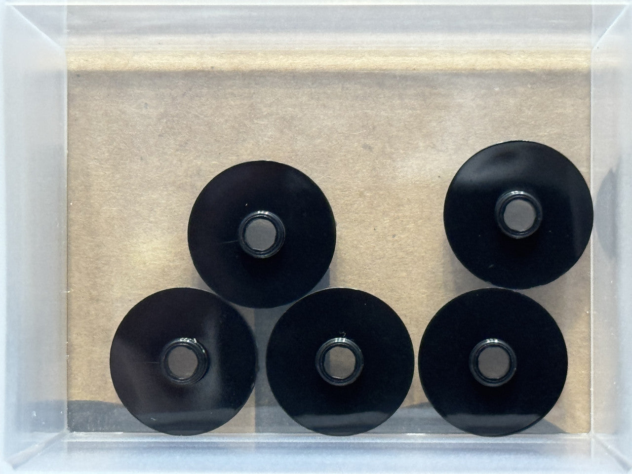 LEGO Parts - Black Tile, Round 2 x 2 with Open Stud - No 18674 - QTY 5