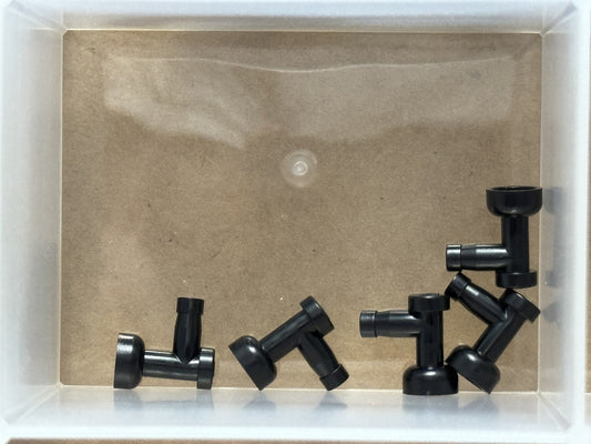 LEGO Parts - Black Tap 1 x 1 without Hole in Nozzle End - No 4599b - QTY 5