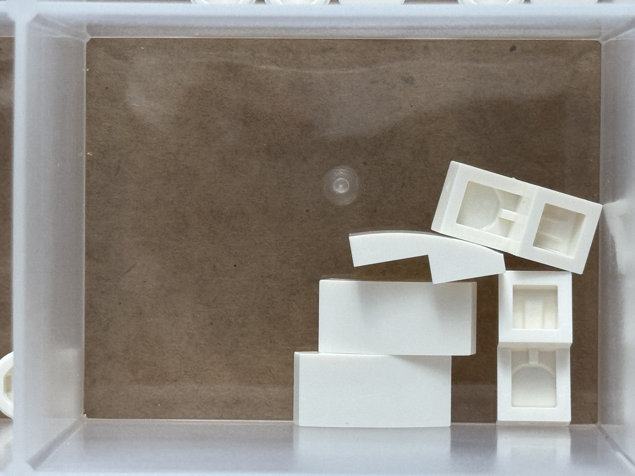 LEGO Parts - White Slope, Curved 2 x 1 x 2/3 - No 11477 - QTY 5