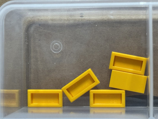 LEGO Parts - Bright Light Orange Tile 1 x 2 - No 3069 - QTY 5