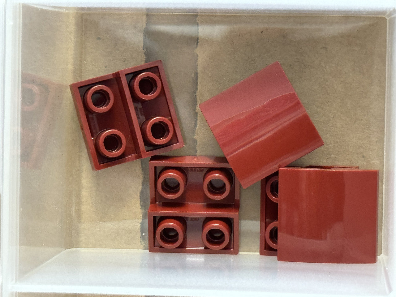 LEGO Parts - Dark Red Slope, Curved 2 x 2 x 2/3 Inverted - No 32803 - QTY 5