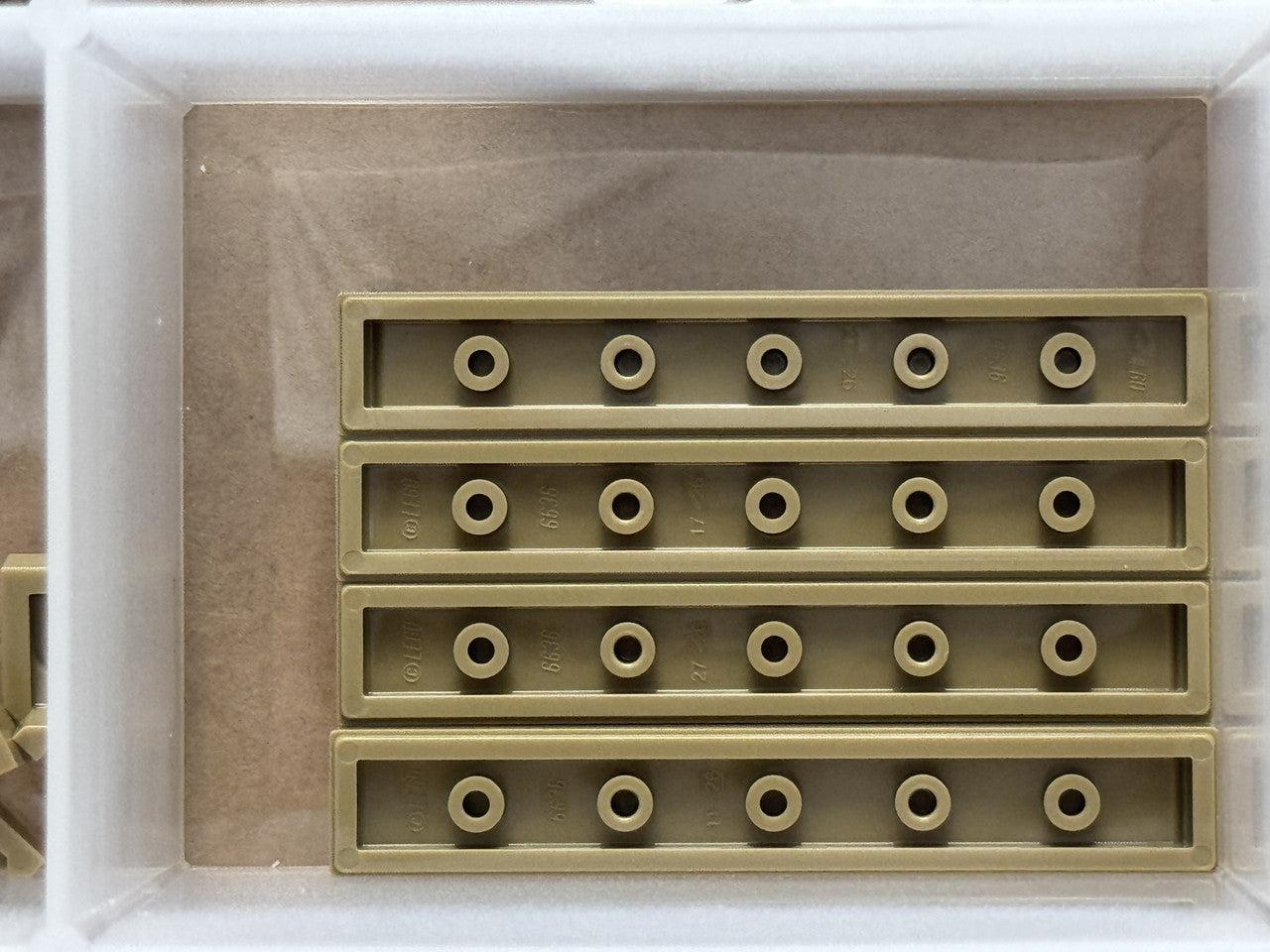 LEGO Parts - Dark Tan Tile 1 x 6 - No 6636 - QTY 5