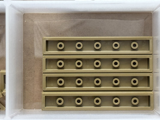 LEGO Parts - Dark Tan Tile 1 x 6 - No 6636 - QTY 5