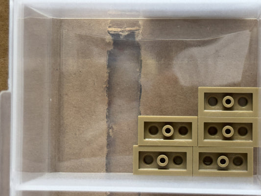 LEGO Parts - Dark Tan Plate 1 x 2 - No 3023 - QTY 5