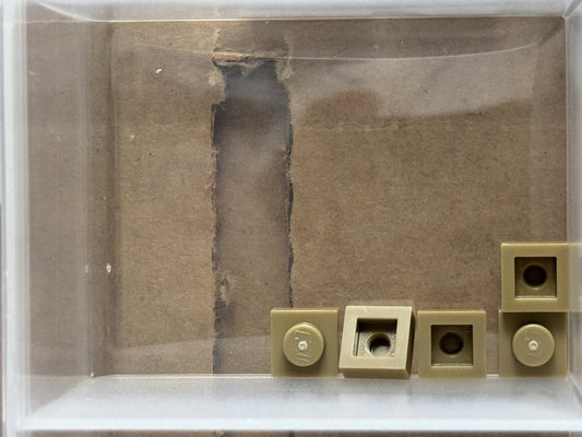 LEGO Parts - Dark Tan Plate 1 x 1 - No 3024 - QTY 5
