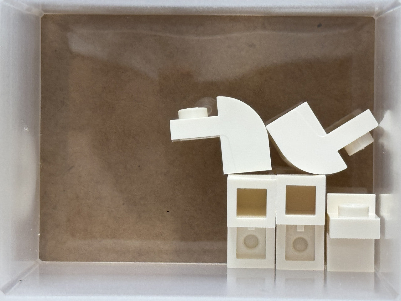 LEGO Parts - White Slope, Curved 2 x 1 x 1 1/3 - No 6091 - QTY 5