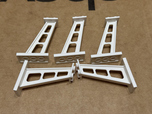 LEGO Parts - White Support 2 x 4 x 5 Stanchion Inclined - No 4476b - QTY 5