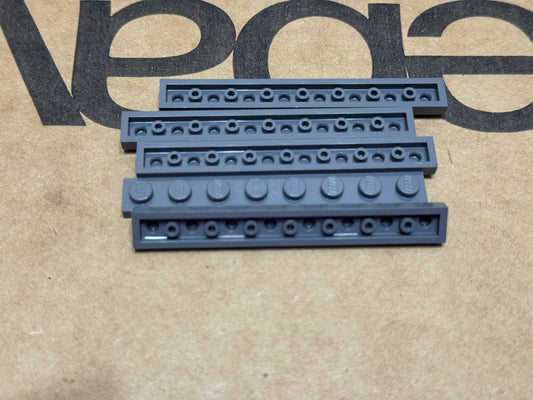 LEGO Parts - Dark Bluish Gray Plate 1 x 8 - No 3460 - QTY 5