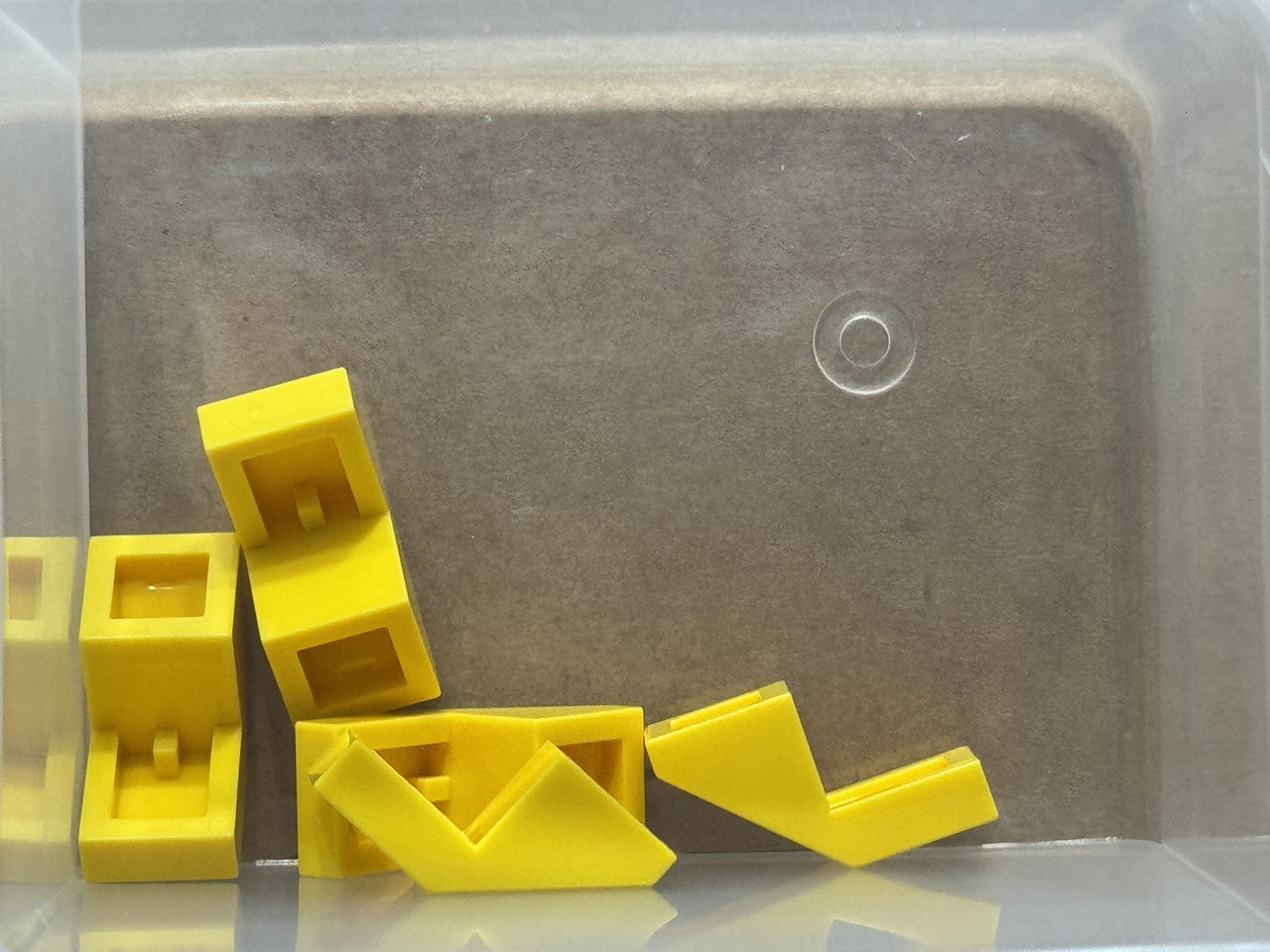 LEGO Parts - Yellow Slope 45 2 x 1 with Cutout without Stud - No 28192 - QTY 5