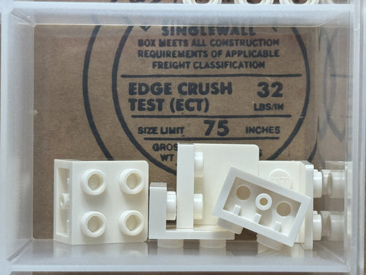 LEGO Parts - White Bracket 1 x 2 - 2 x 2 Inverted - No 99207 - QTY 5