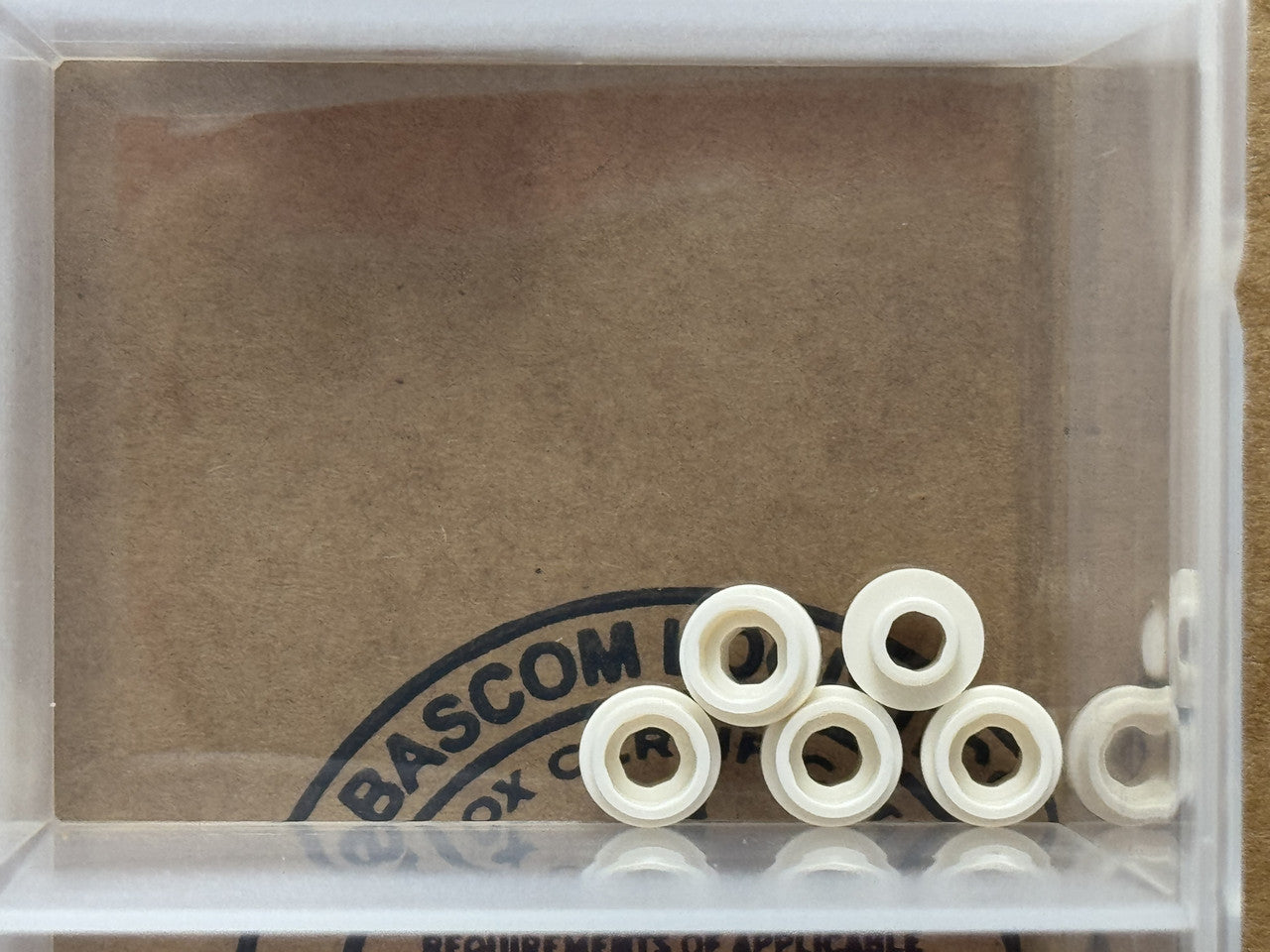 LEGO Parts - White Plate, Round 1 x 1 with Open Stud - No 85861 - QTY 5