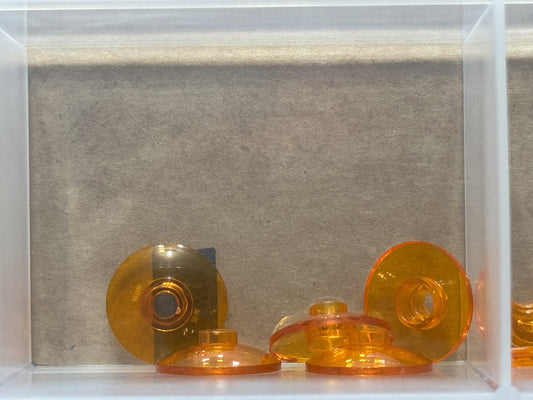 LEGO Parts - Trans-Orange Dish 2 x 2 Inverted (Radar) - No 4740 - QTY 5