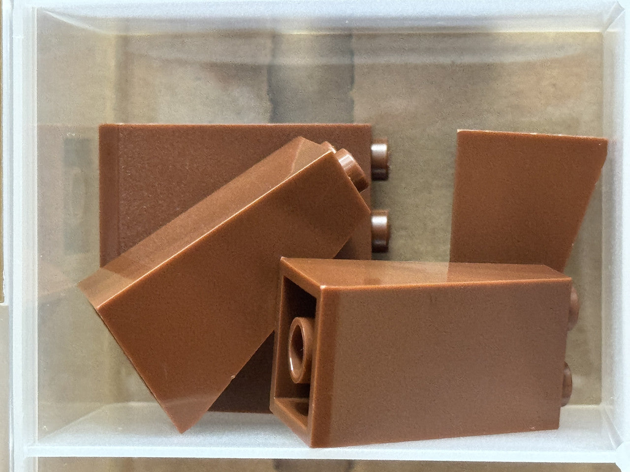 LEGO Parts - Reddish Brown Slope 75 2 x 2 x 3 - Solid Studs - No 3684c - QTY 5