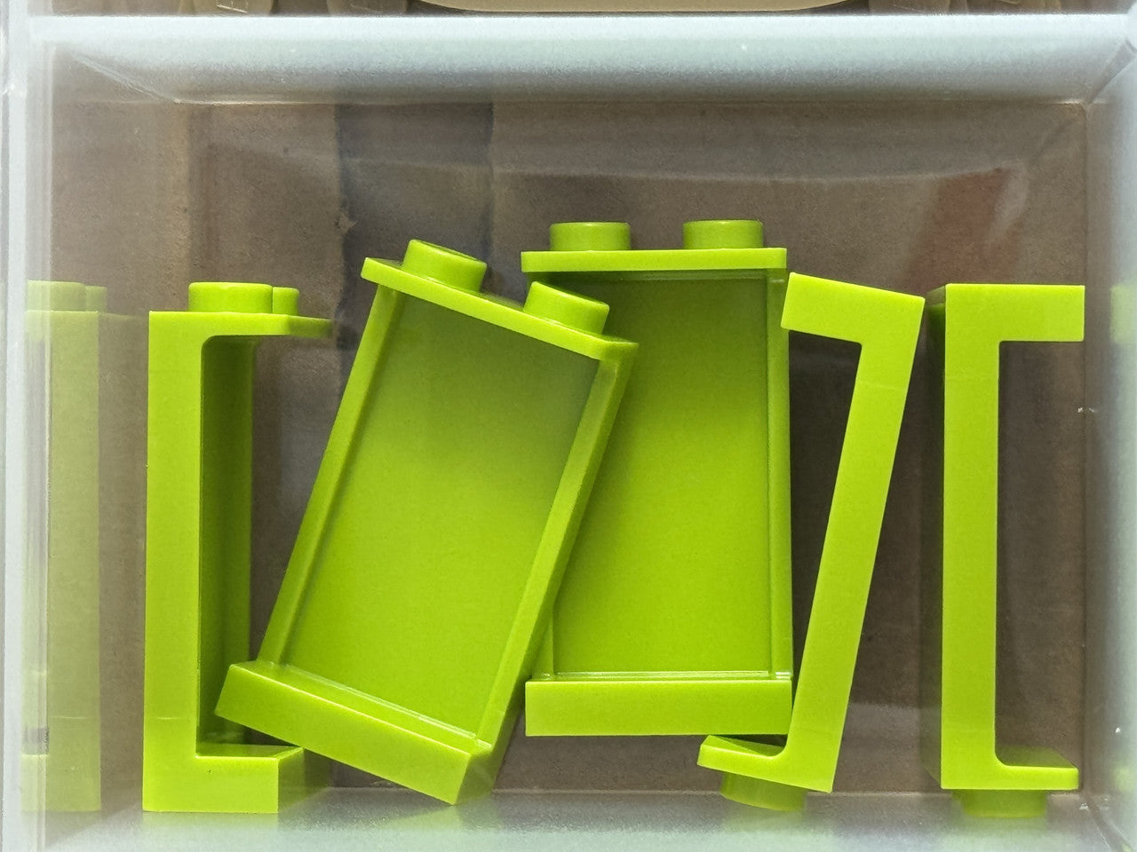 LEGO Parts - Lime Panel 1 x 2 x 3 with Side Supports - No 87544 - QTY 5