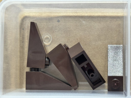 LEGO Parts - Dark Brown Slope 33 3 x 1 - No 4286 - QTY 5