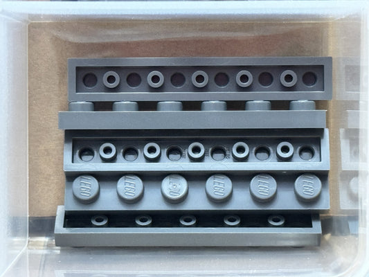 LEGO Parts - Dark Bluish Gray Plate 1 x 6 - No 3666 - QTY 5