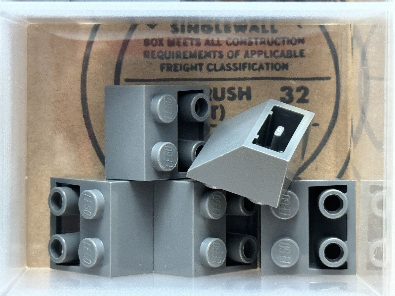 LEGO Parts - Dark Bluish Gray Slope, Inverted 45 2 x 2 - No 3660 - QTY 5