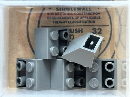 LEGO Parts - Dark Bluish Gray Slope, Inverted 45 2 x 2 - No 3660 - QTY 5