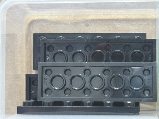 LEGO Parts - Black Plate 2 x 6 - No 3795 - QTY 5