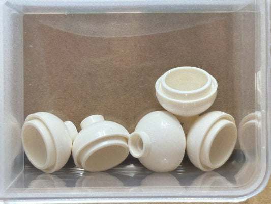 LEGO Parts - White Brick, Round 2 x 2 Dome Bottom - No 15395 - QTY 5