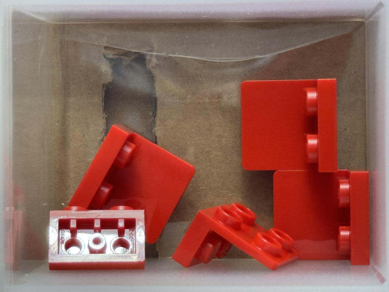 LEGO Parts - Red Bracket 1 x 2 - 2 x 2 Inverted - No 99207 - QTY 5