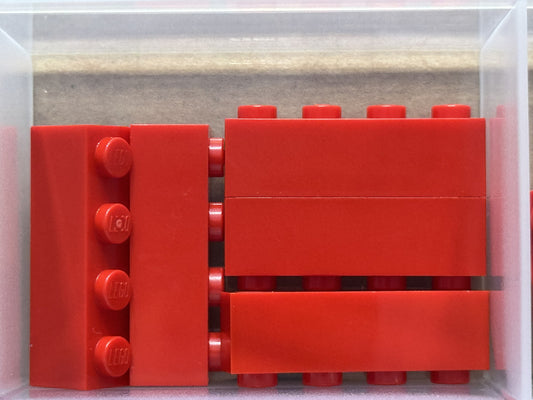 LEGO Parts - Red Brick 1 x 4 - No 3010 - QTY 5