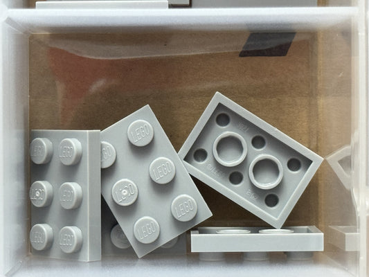 LEGO Parts - Light Bluish Gray Plate 2 x 3 - No 3021 - QTY 5