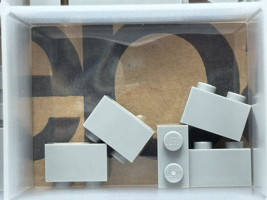 LEGO Parts - Light Bluish Gray Brick 1 x 2 - No 3004 - QTY 5
