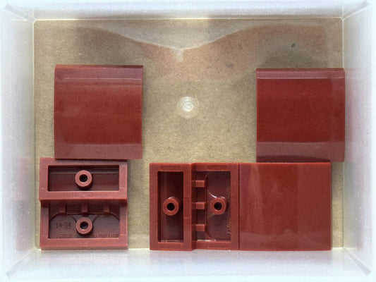 LEGO Parts - Dark Red Slope, Curved 2 x 2 x 2/3 - No 15068 - QTY 5