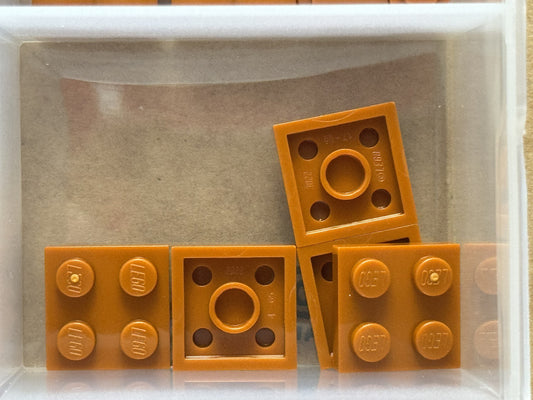 LEGO Parts - Dark Orange Plate 2 x 2 - No 3022 - QTY 5