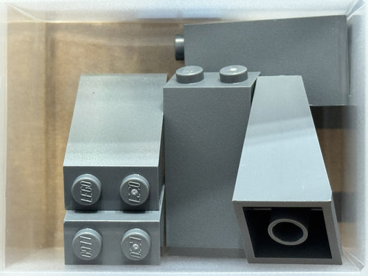 LEGO Parts - Dark Bluish Gray Slope 75 2 x 2 x 3 - No 3684c - QTY 5
