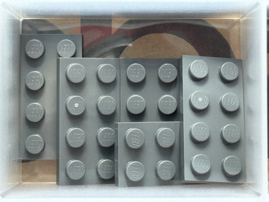 LEGO Parts - Dark Bluish Gray Plate 2 x 4 - No 3020 - QTY 5