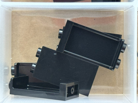 LEGO Parts - Black Panel 1 x 2 x 3 with Side Supports - No 87544 - QTY 5