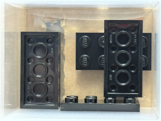 LEGO Parts - Black Plate 2 x 4 - No 3020 - QTY 5