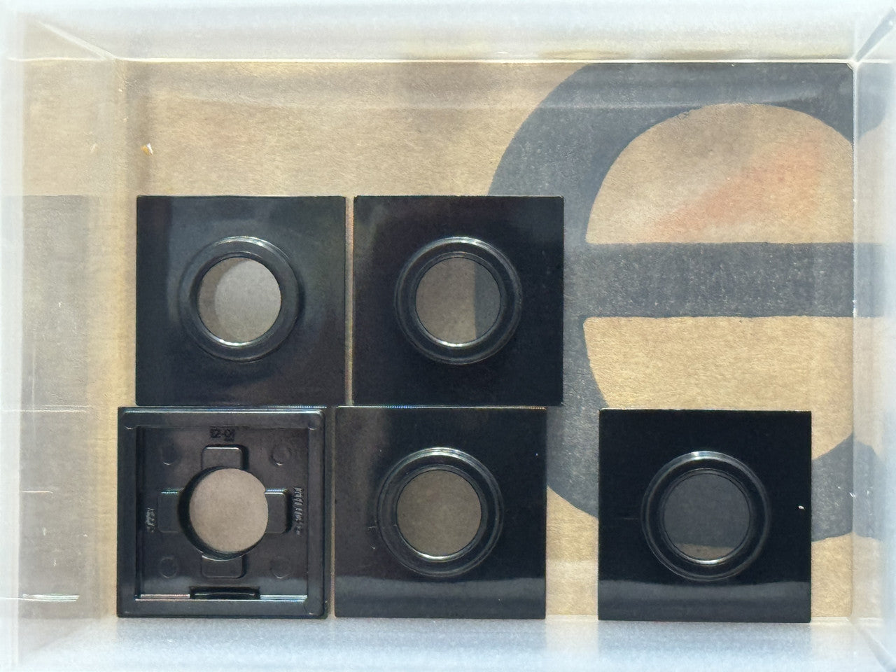 LEGO Parts - Black Turntable 2 x 2 Square Base - No 27448 - QTY 5