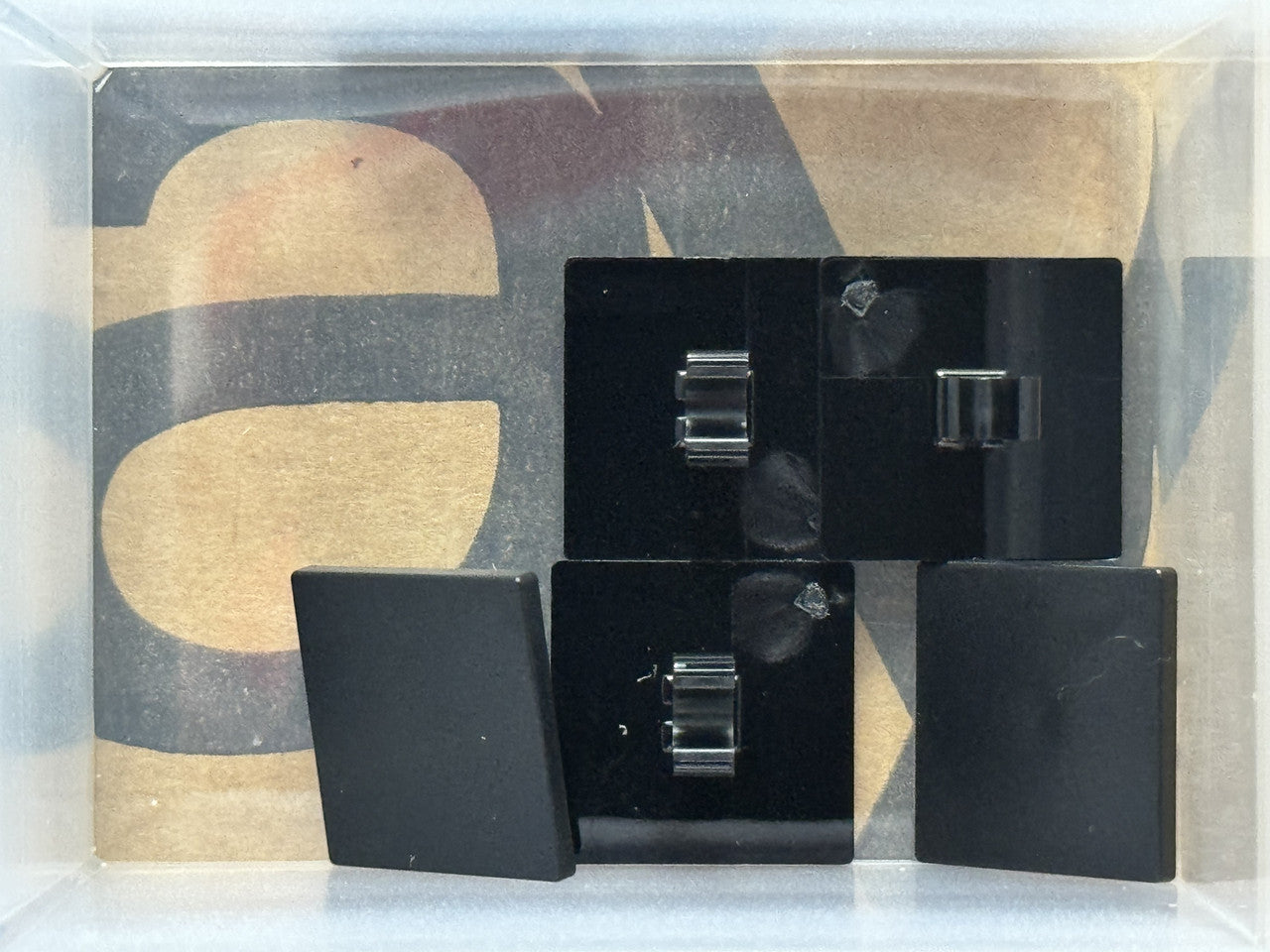 LEGO Parts - Black Road Sign 2 x 2 Square with Open O Clip - No 15210 - QTY 5