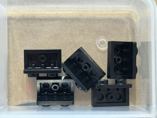 LEGO Parts - Black Bracket 1 x 2 - 1 x 2 - No 99781 - QTY 5
