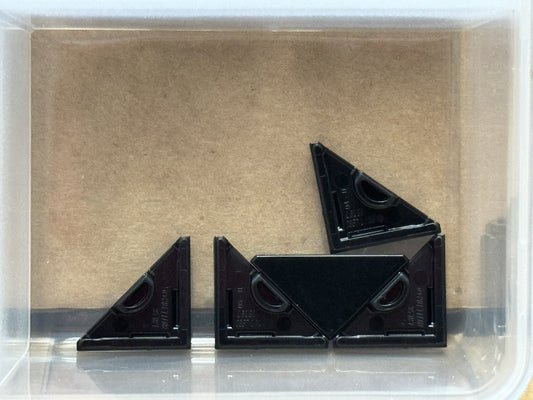 LEGO Parts - Black Tile, Modified 2 x 2 Triangular - No 35787 - QTY 5