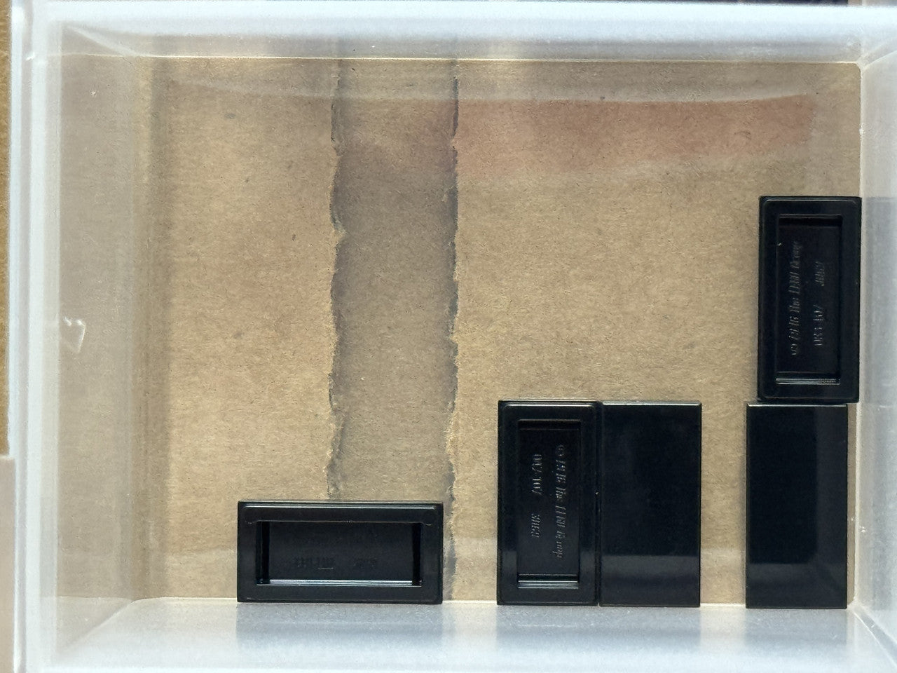 LEGO Parts - Black Tile 1 x 2 - No 3069 - QTY 5