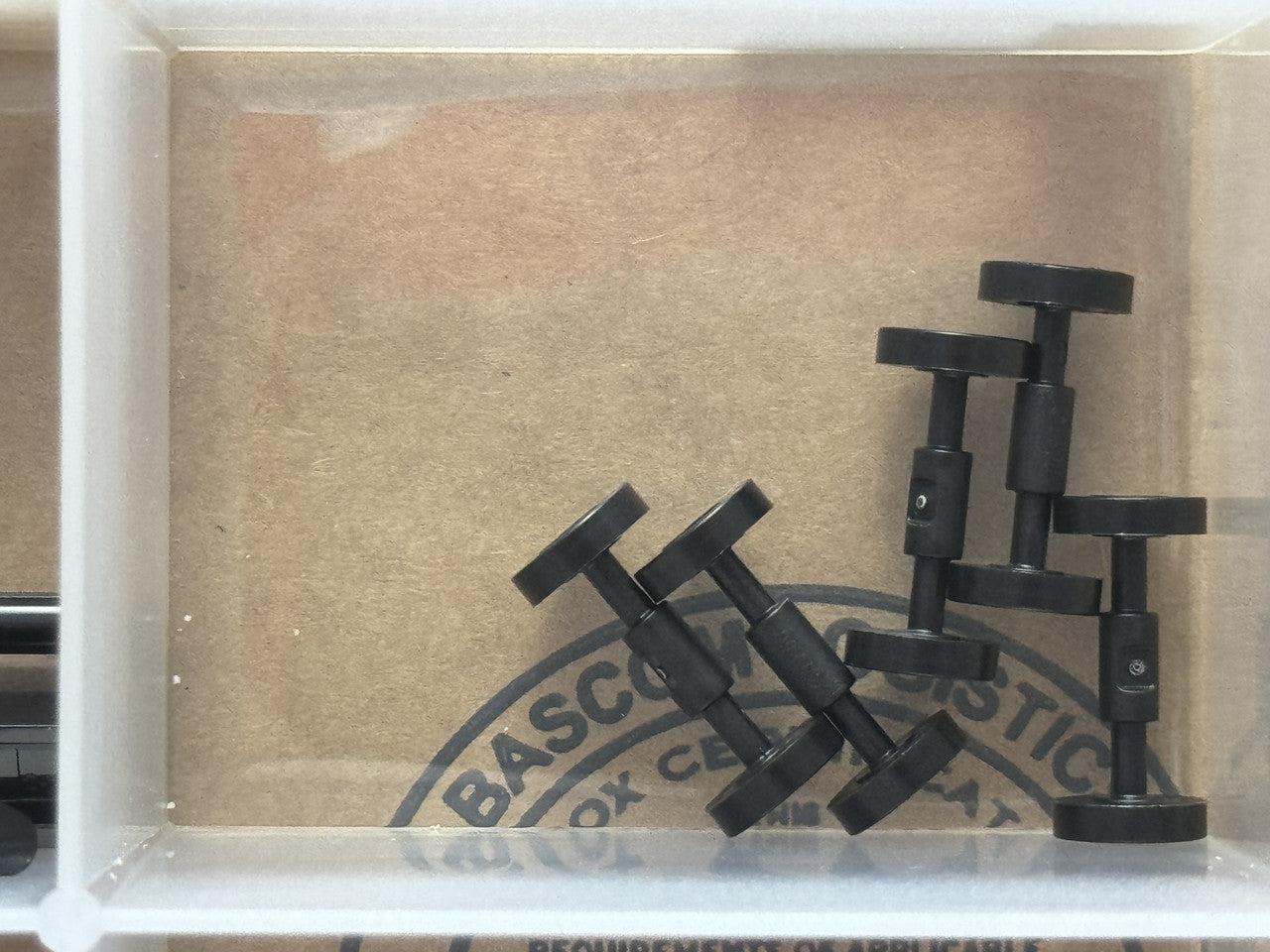 LEGO Parts - Black Wheel Skateboard / Trolley - No 2496 - QTY 5