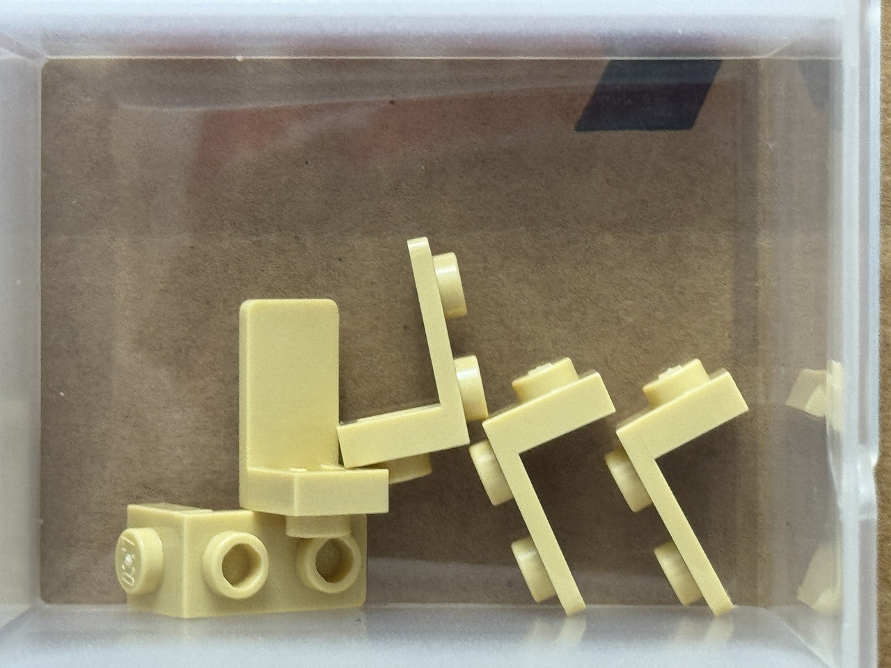 LEGO Parts - Tan Bracket 1 x 1 - 1 x 2 - No 79389 - QTY 5
