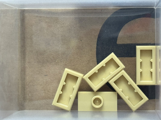 LEGO Parts - Tan Plate 1 x 2 with 1 Stud (Jumper) - No 15573 - QTY 5