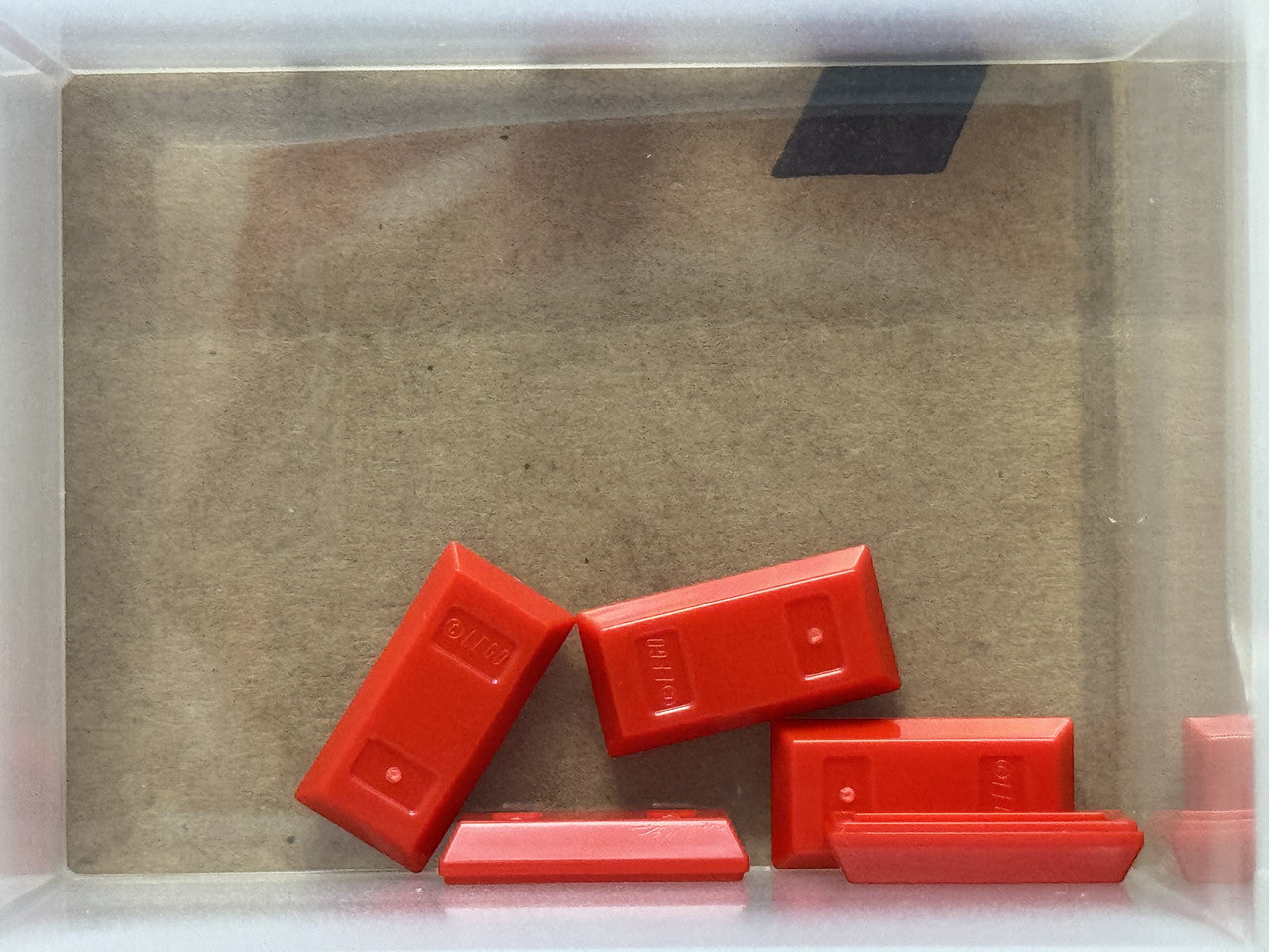 LEGO Parts - Red Minifigure, Utensil Ingot 1 x 2 - No 99563 - QTY 5