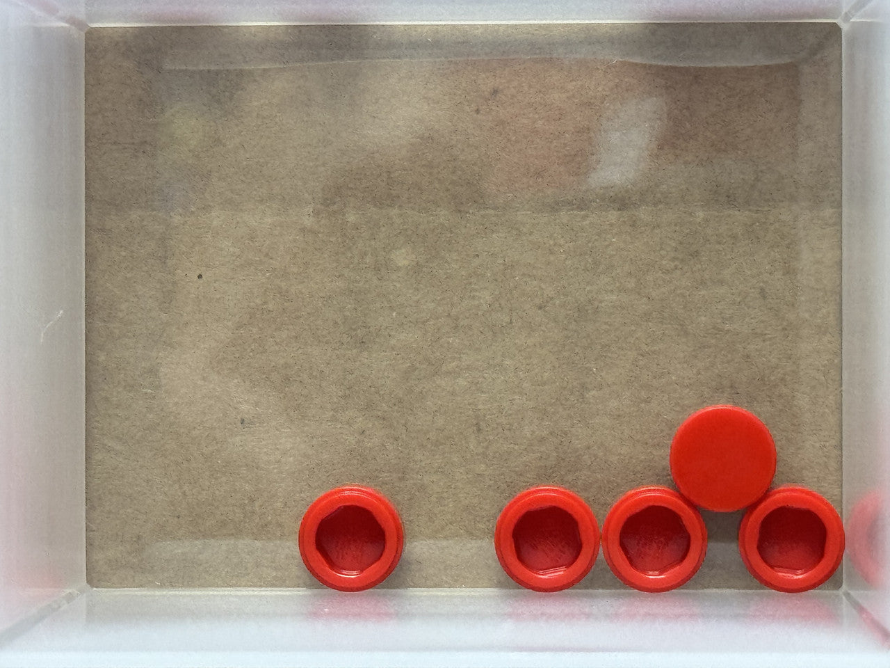 LEGO Parts - Red Tile, Round 1 x 1 - No 98138 - QTY 5