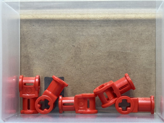 LEGO Parts - Red Technic, Axle Connector with Axle Hole - No 32039 - QTY 5