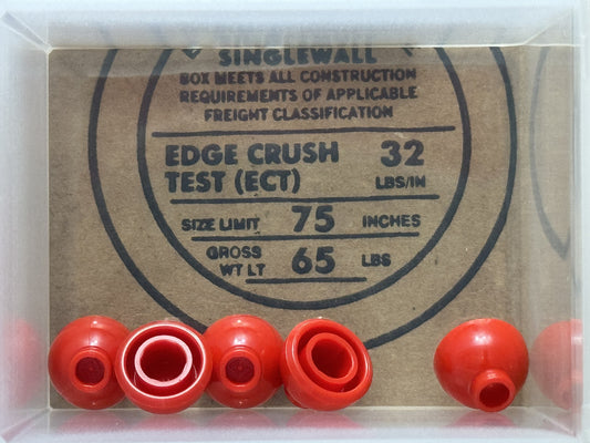 LEGO Parts - Red Brick, Round 1 1/2 x 1 1/2 x 2/3 Dome Top - No 20952 - QTY 5