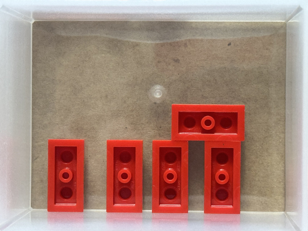 LEGO Parts - Red Plate 1 x 2 - No 3023 - QTY 5